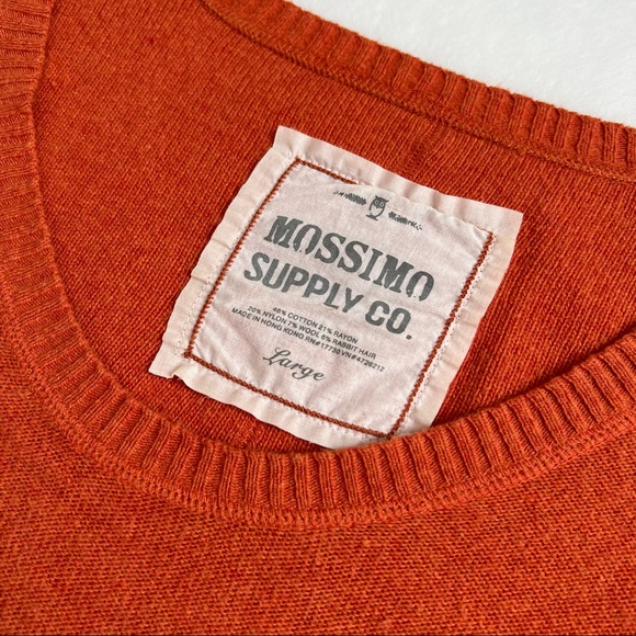 Vintage 2003 Y2K Mossimo Wool Blend Sweater Burnt Orange Rust Large - Picture 12 of 16